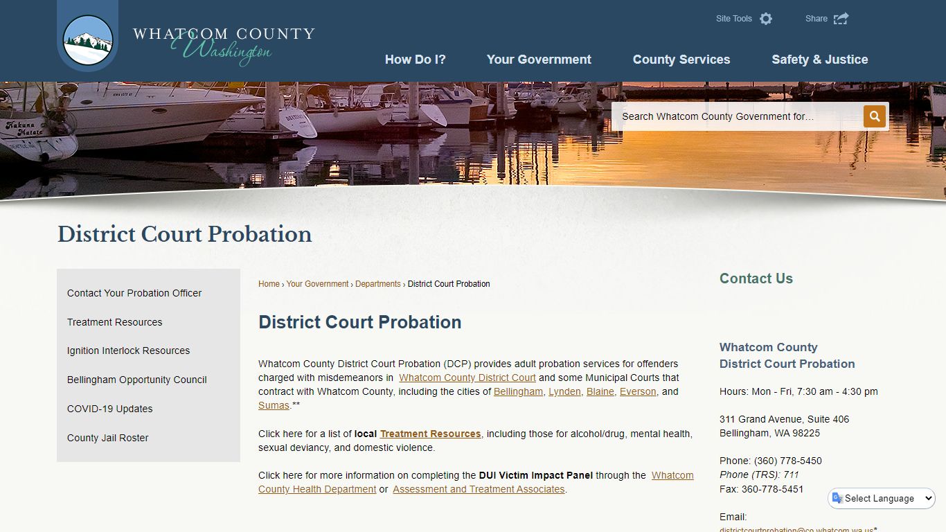 District Court Probation | Whatcom County, WA - Official Website