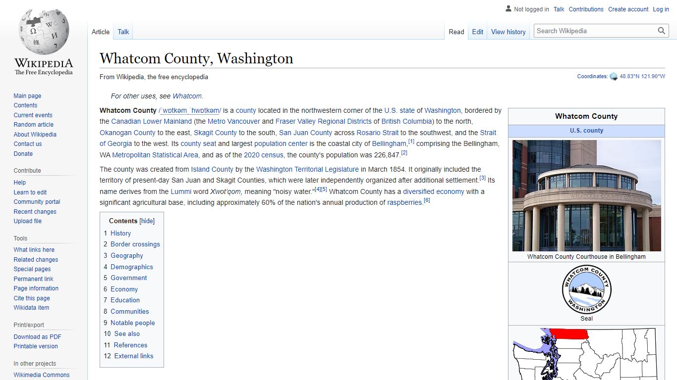Whatcom County, Washington - Wikipedia